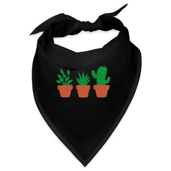 Pflanzen - Bandana - Schwarz - Vorne