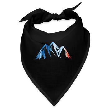 Berge - Gebirge - Warming Stripes - Klimawandel - Bandana - Schwarz - Vorne