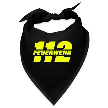 Feuerwehr 112 - Bandana - Schwarz - Vorne