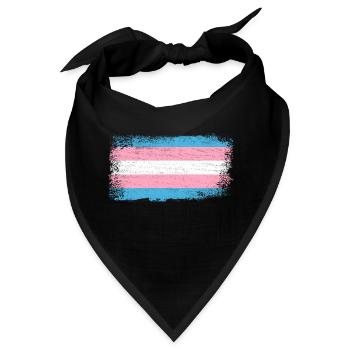 Transgender Flagge - Bandana - Schwarz - Vorne