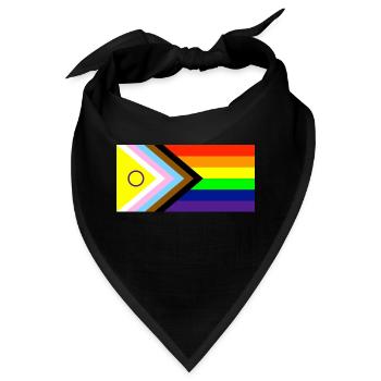 Progress Pride Flag Intersex, Pride Flag 2021 - Bandana - Schwarz - Vorne