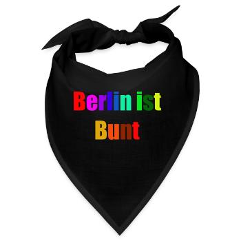Berlin ist bunt - Bandana - Schwarz - Vorne