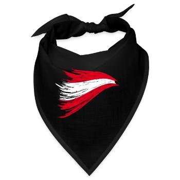 stürmische Österreich-Flagge ausgefranst - Bandana - Schwarz - Vorne