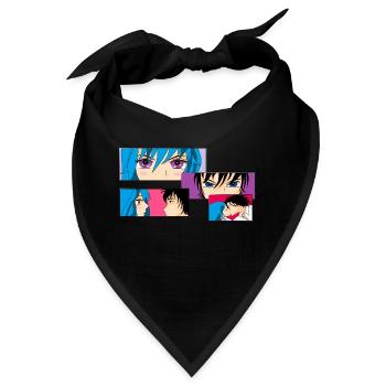 Manga - Bandana - Schwarz - Vorne