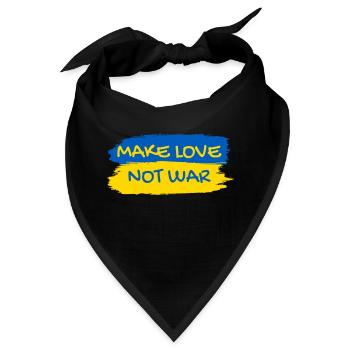 Make Love Not War Urkaine Peace Stand with Ukraine - Bandana - Schwarz - Vorne