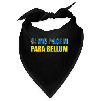 si vis pacem para bellum, Frieden, Ukraine, Spruch - Bandana - Schwarz - Vorne