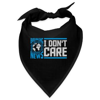 Breaking news don't care - Bandana - Schwarz - Vorne
