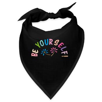 be yourself - Bandana - Schwarz - Vorne