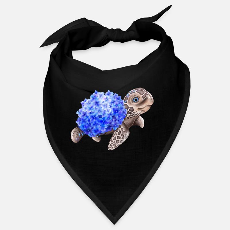 Turtle with Hydrangea Bandana