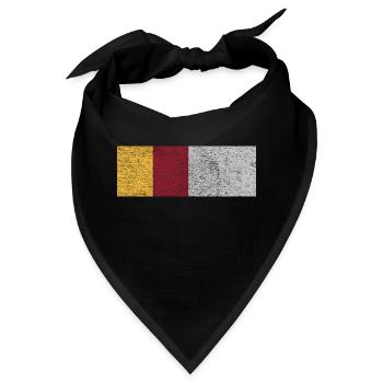 Roma-Flagge - Bandana - Schwarz - Vorne