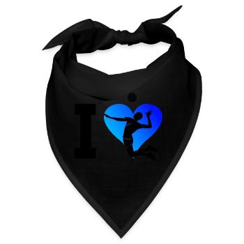 Volleyballer Beach Volley Volley Damen Volleyballs - Bandana - Schwarz - Vorne