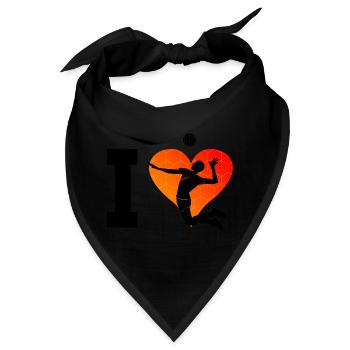 Volleyballer Volley Damen Beach Volley Beachvolley - Bandana - Schwarz - Vorne