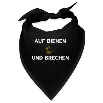 Auf Bienen und brechen - Bandana - Schwarz - Vorne