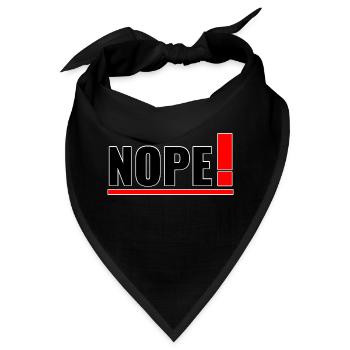 NOPE! - Bandana - Schwarz - Vorne