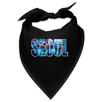 seoul neon - Bandana - Schwarz - Vorne