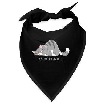 Menschen machen mich müde - Bandana - Schwarz - Vorne