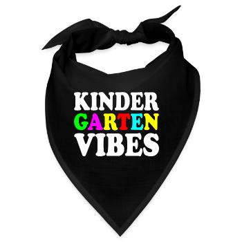 kindergarten vibes - Bandana - Schwarz - Vorne