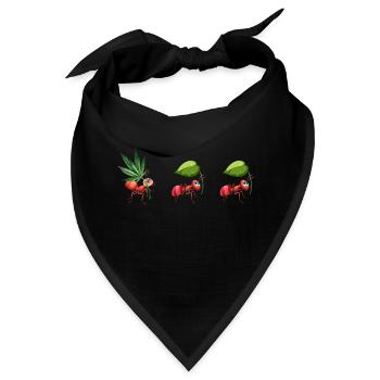 ameise grunge linie simple ant art logo ants - Bandana - Schwarz - Vorne