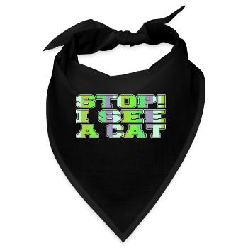 cats black cat hoodies and sweatshirts cool - Bandana - Schwarz - Vorne