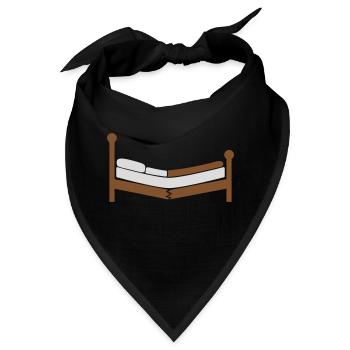 Kaputtes Bett Clipart Logo - Bandana - Schwarz - Vorne
