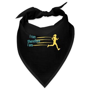 Ich laufe, also bin ich - Bandana - Schwarz - Vorne