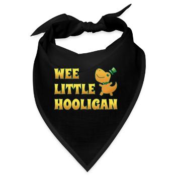 Wee Lil Hooligan Kinder St Patrick s Day Jungen Mädchen - Bandana - Schwarz - Vorne