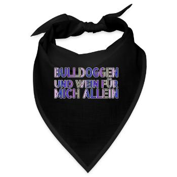 weinkenner bullterrier aqua igittigitt geburtstag - Bandana - Schwarz - Vorne