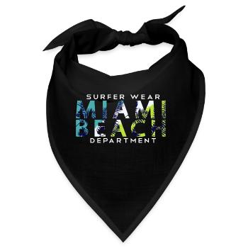 Miami Beach Surfer Wear - Bandana - Schwarz - Vorne