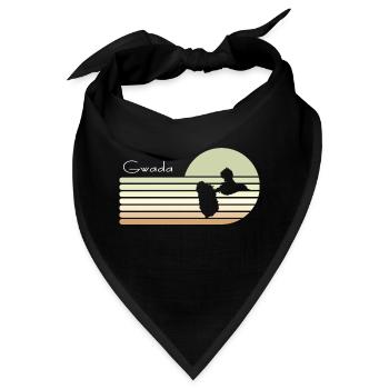 Karte von Guadeloupe 971 Gwada - Bandana - Schwarz - Vorne