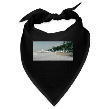 welcome to paradise | Paradise | Strand - Bandana - Schwarz - Vorne