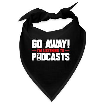 Podcaster Podcast - Bandana - Schwarz - Vorne