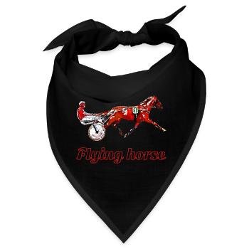 Traber Motiv - Bandana - Schwarz - Vorne