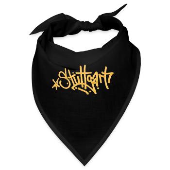 Stuttgart - Tag / Grafitti - Schriftzug - Bandana - Schwarz - Vorne