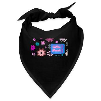 Coffee Break im Stil der 60er / Sweet sixties - Bandana - Schwarz - Vorne