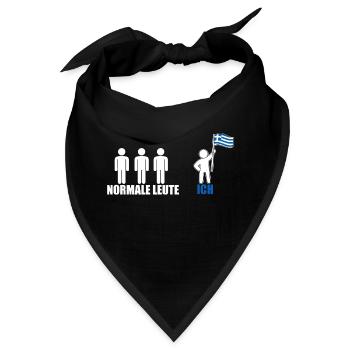 Griechen Grieche Griechenland - Bandana - Schwarz - Vorne