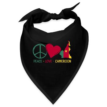 Kamerun Flagge Kamerun - Bandana - Schwarz - Vorne