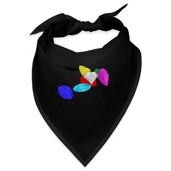 Edelsteine - Bandana - Schwarz - Vorne