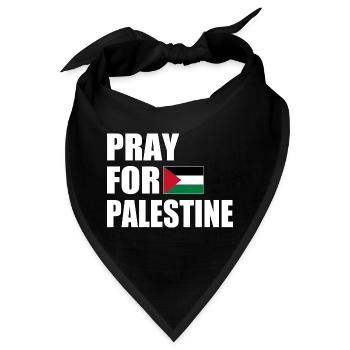 Pray for palestine - Bandana - Schwarz - Vorne