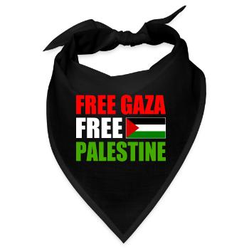 Free gaza free palestine - Bandana - Schwarz - Vorne