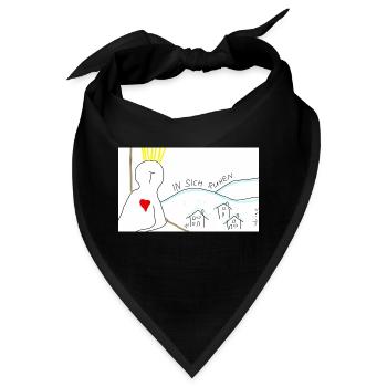 In sich ruhen. - Bandana - Schwarz - Vorne