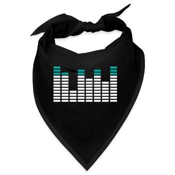 Music Energy Equalizer Beat - Bandana - Schwarz - Vorne