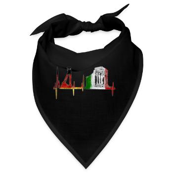 Zeche Tempel ,Deutschland Italien - Bandana - Schwarz - Vorne