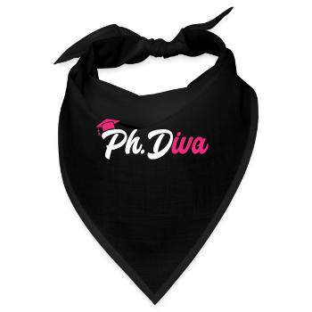 PhD Graduate Doktorgrad Ph.D. Promotion - Bandana - Schwarz - Vorne