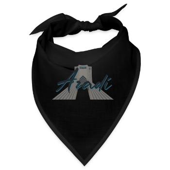 Azadi-Turm - Persische Kunst (Iran) - Bandana - Schwarz - Vorne