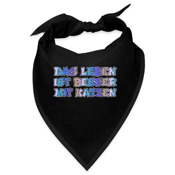 geek geburtstag witzig katze cool falbkatze bday - Bandana - Schwarz - Vorne