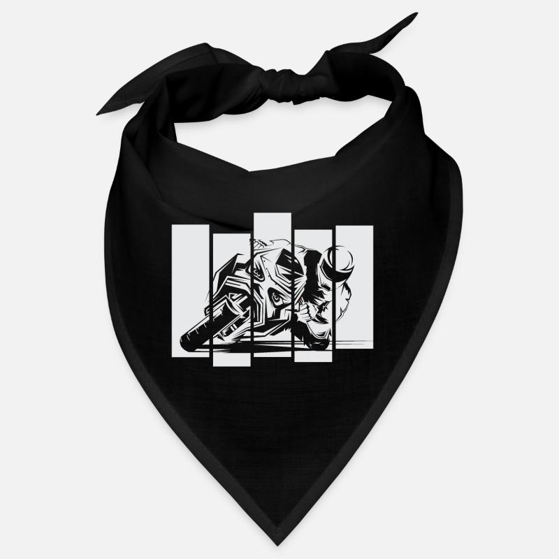 Moto de course moto piste de course symbole vélo de course - Bandana - noir