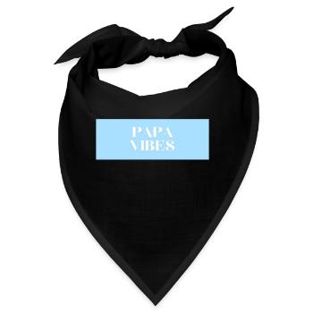 papa vibes - Bandana - Schwarz - Vorne