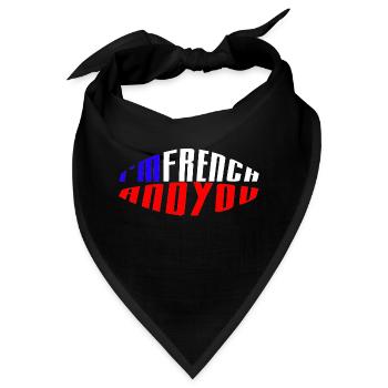 Ich bin Franzose und du - Bandana - Schwarz - Vorne