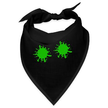 Farbklecks kleckse - Bandana - Schwarz - Vorne
