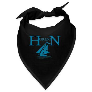 Boot und Horizont - Bandana - Schwarz - Vorne